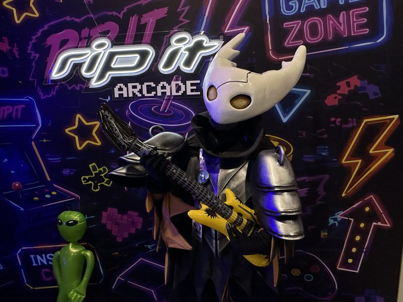 Convention-goer wearing a full fursuit costume