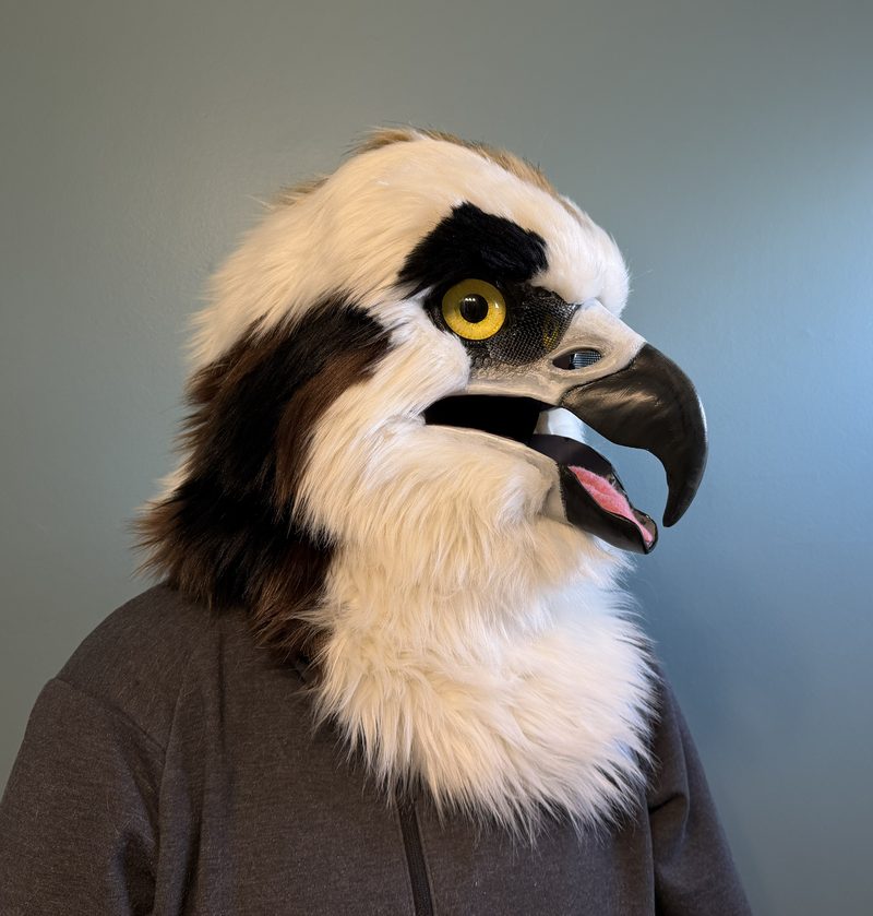 Osprey mask, painted print